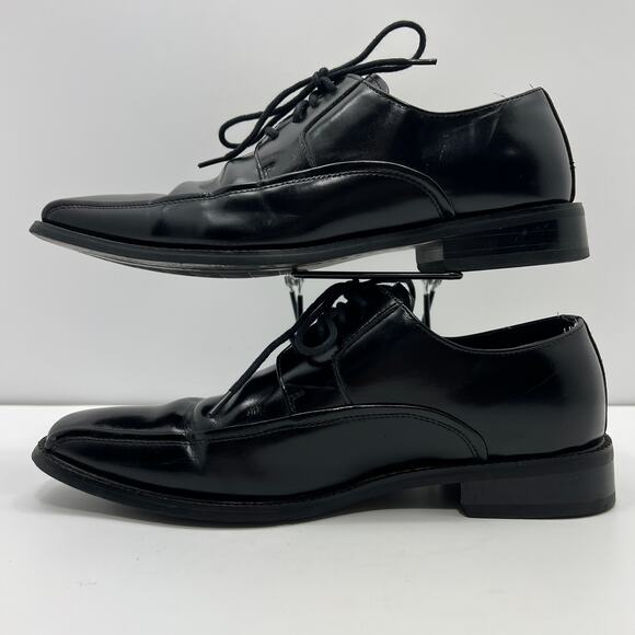Giorgio Venturi 6214 Black Leather Upper Square Toe Derby Mens 7.5 Dress Shoes* - Picture 5 of 8